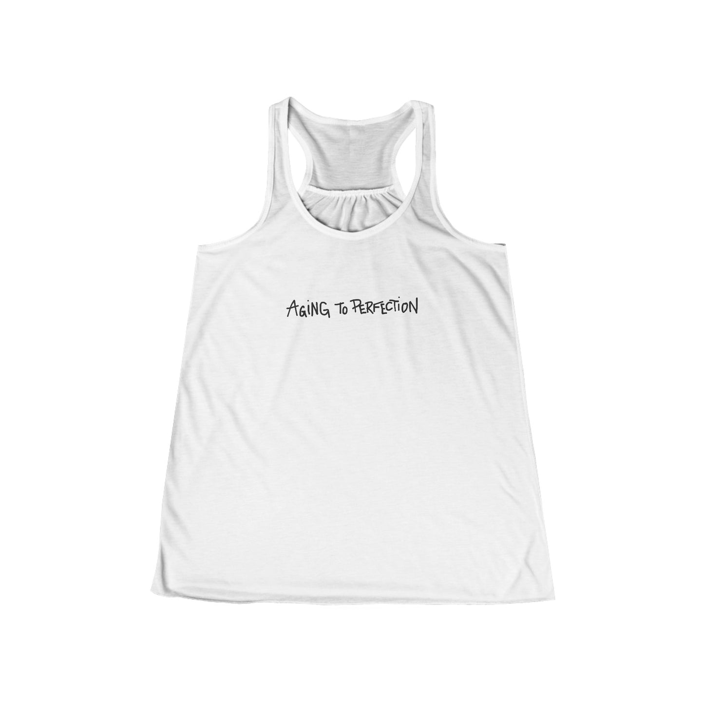 AGING TO PERFECTION Women's Flowy Racerback Tank