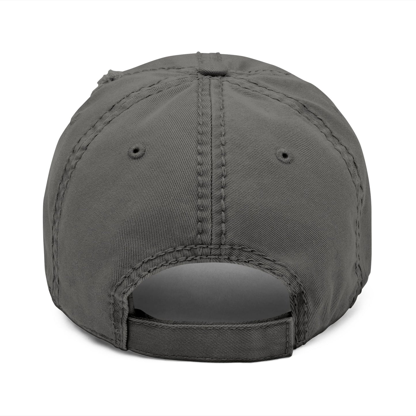 HE HAD NO MONOCLE - (White Text)-Distressed Dad Hat (Embroidery)
