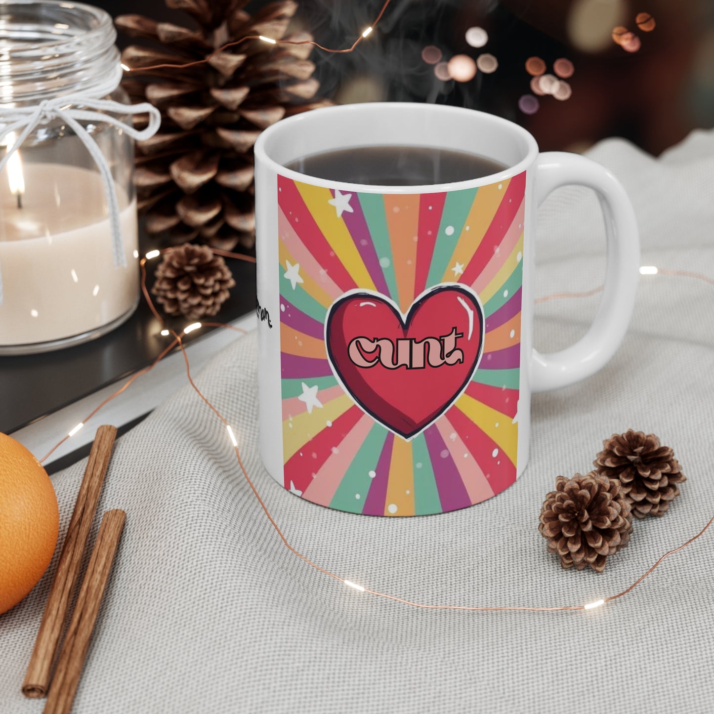 C*NT - retro heart- a.hooman- Mug 11oz