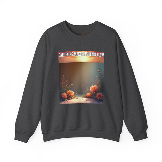 GARDENING MAKES MY HEART GLOW- Ethically grown US cotton-Unisex Heavy Blend™ Crewneck Sweatshirt-(OEKO-TEX)