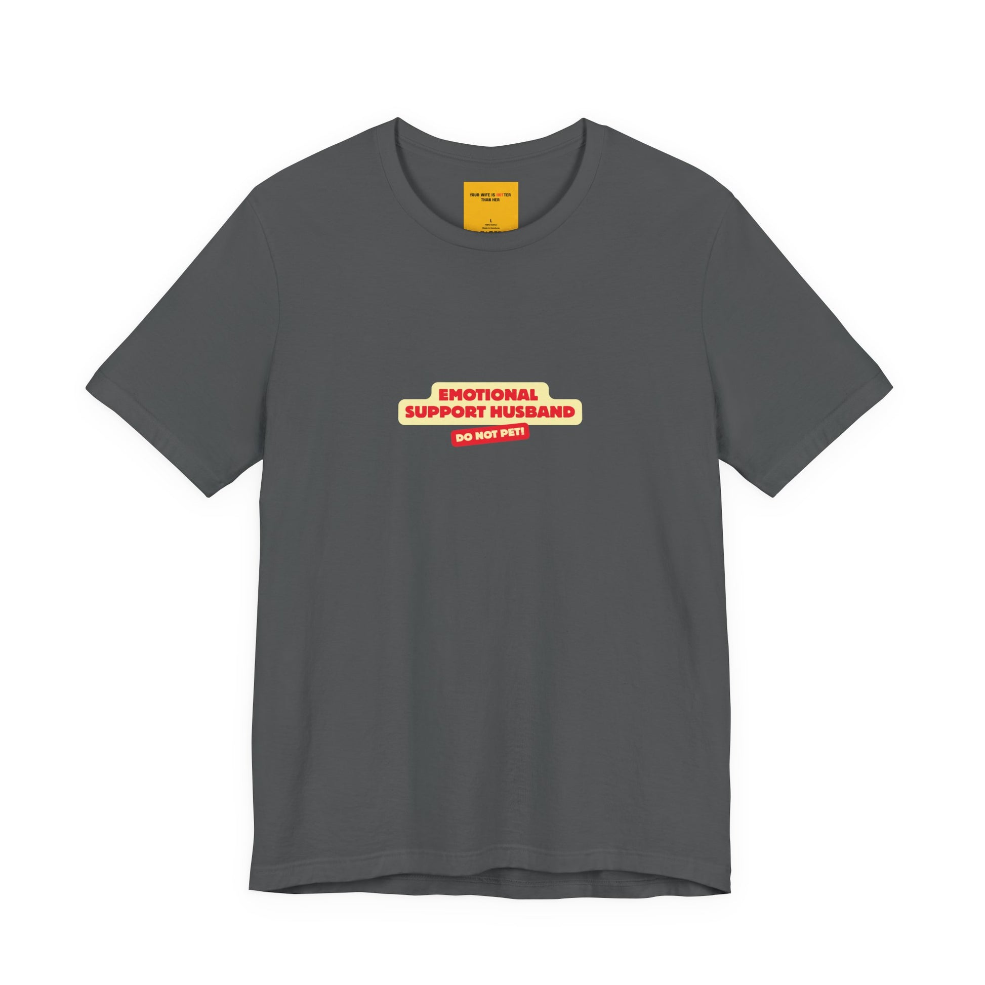 grey unisex t-shirt with BEER IS MY VALENTINE text - funny anti-Valentine's Day tee with reminder on neck label YOU ARE AMAZING